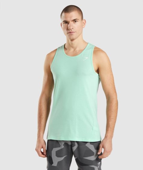 Men's Gymshark Critical Tanks Mint | CA 357A01